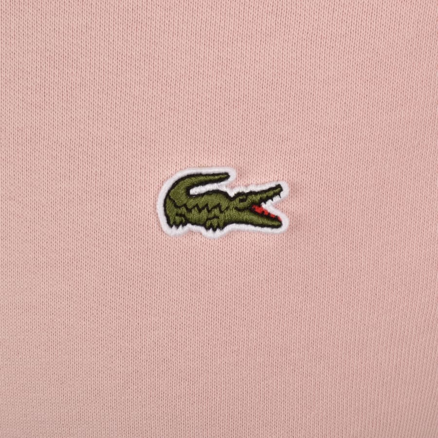 Image number 3 for Lacoste Core Logo Hoodie Rose Pink