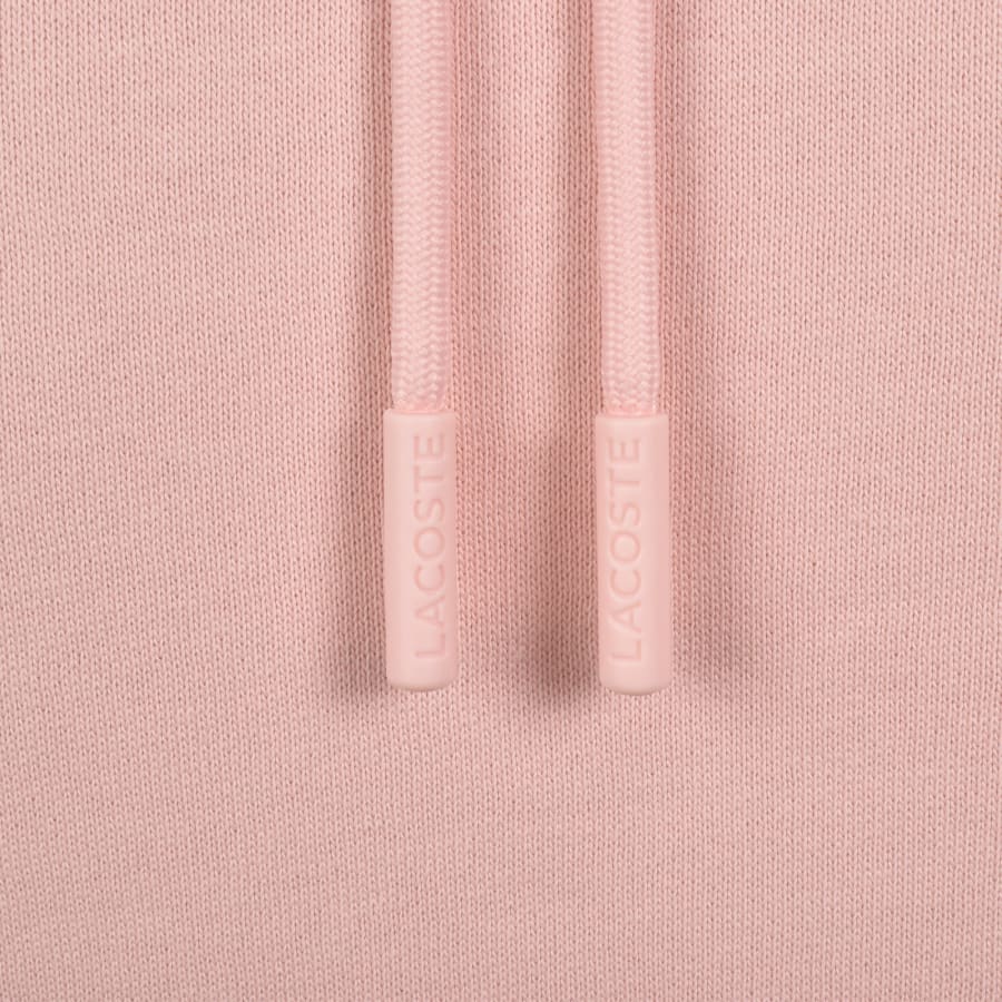 Image number 4 for Lacoste Core Logo Hoodie Rose Pink