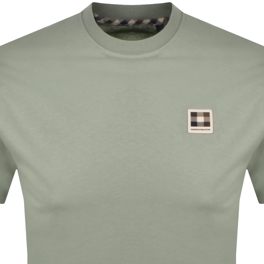 Image number 2 for Aquascutum Badge T Shirt Salvia Green