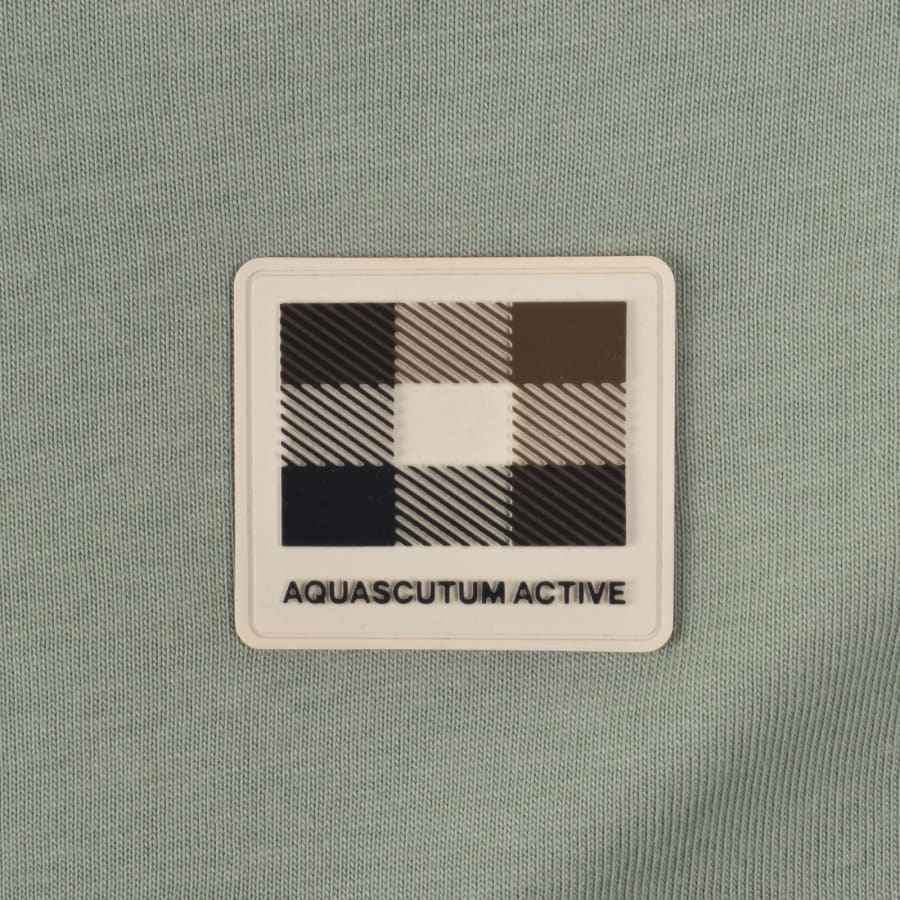 Image number 3 for Aquascutum Badge T Shirt Salvia Green