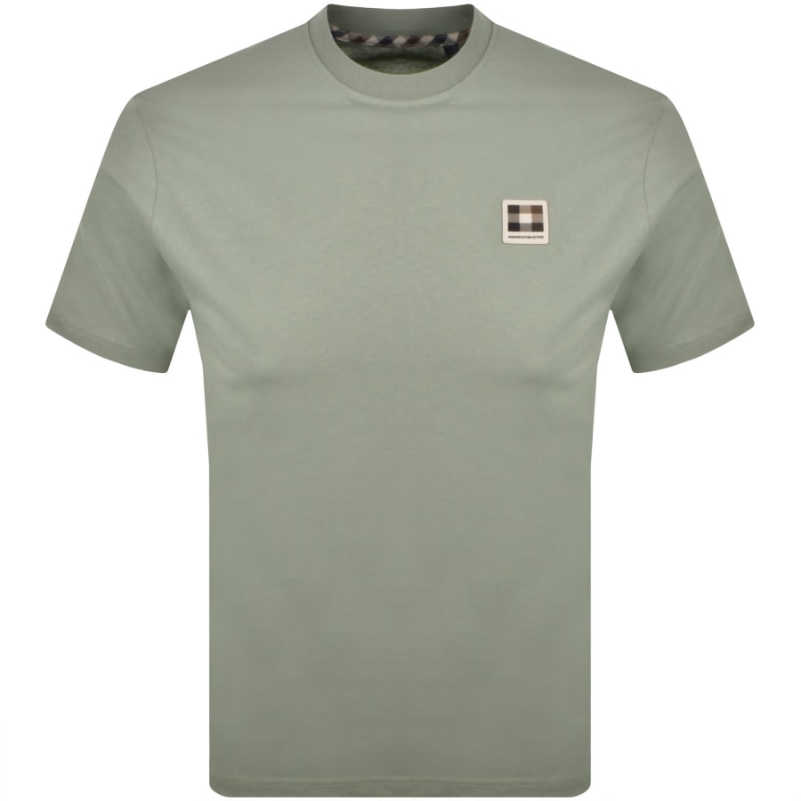 Image number 1 for Aquascutum Badge T Shirt Salvia Green