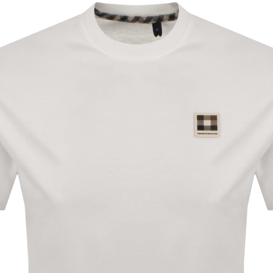 Image number 2 for Aquascutum Badge T Shirt Old White