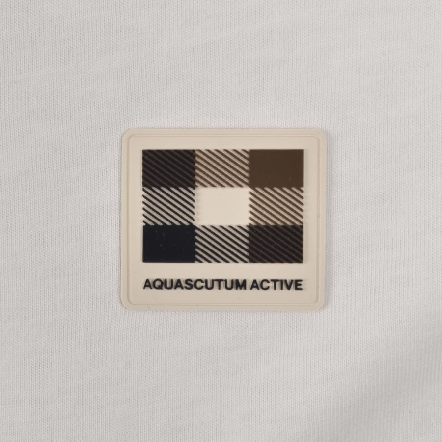 Image number 3 for Aquascutum Badge T Shirt Old White