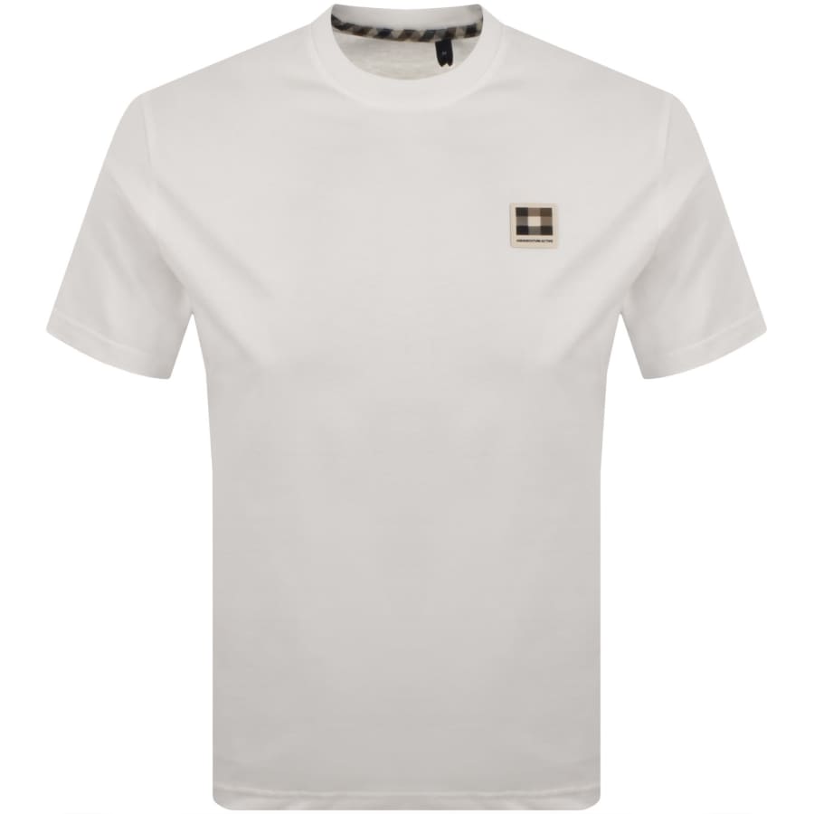 Image number 1 for Aquascutum Badge T Shirt Old White