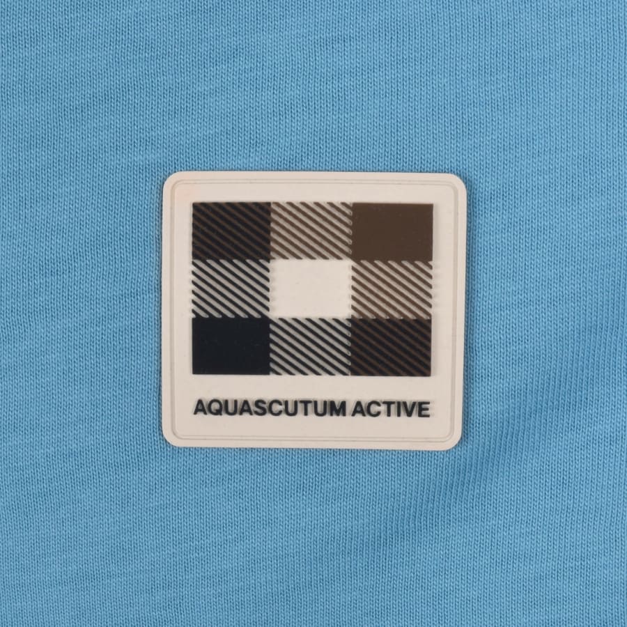 Image number 3 for Aquascutum Badge T Shirt Avio Blue