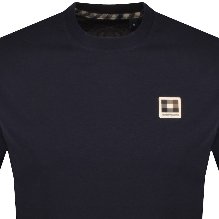 Image number 2 for Aquascutum Badge T Shirt Navy