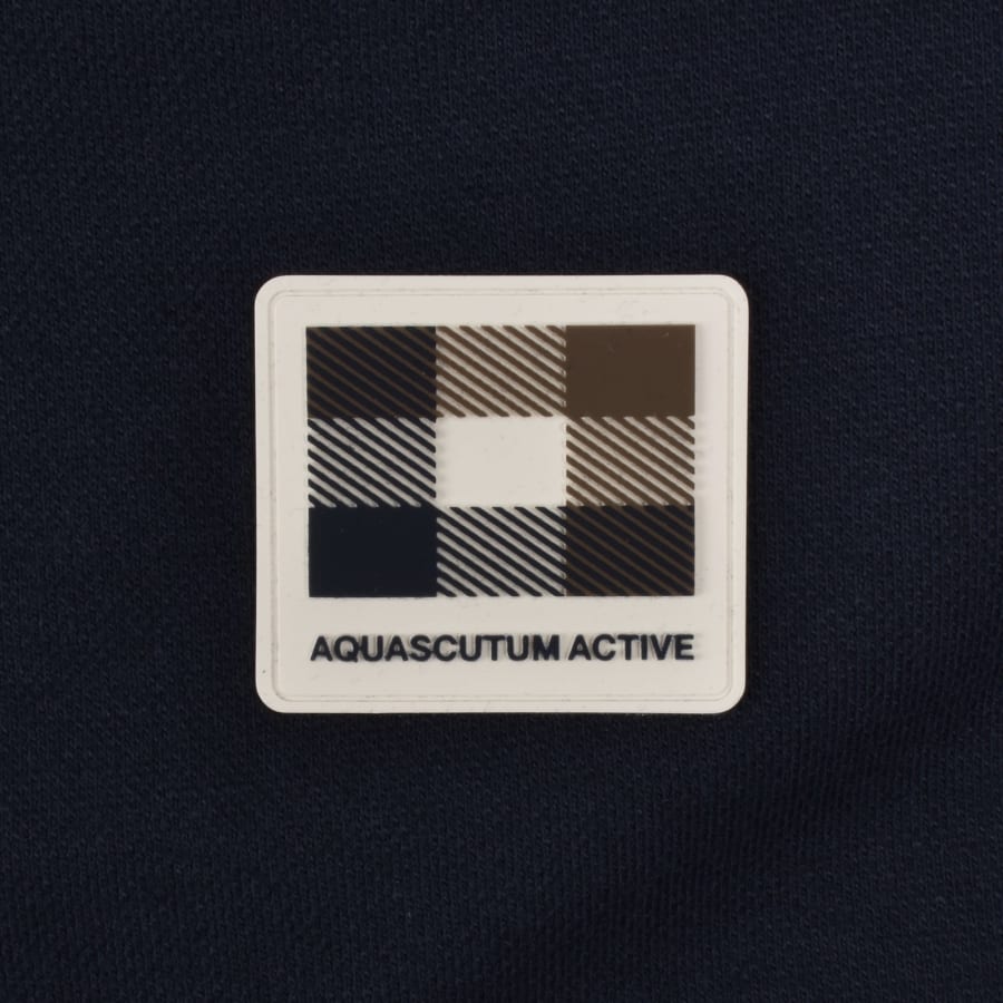 Image number 3 for Aquascutum Pique Badge Polo T Shirt Navy
