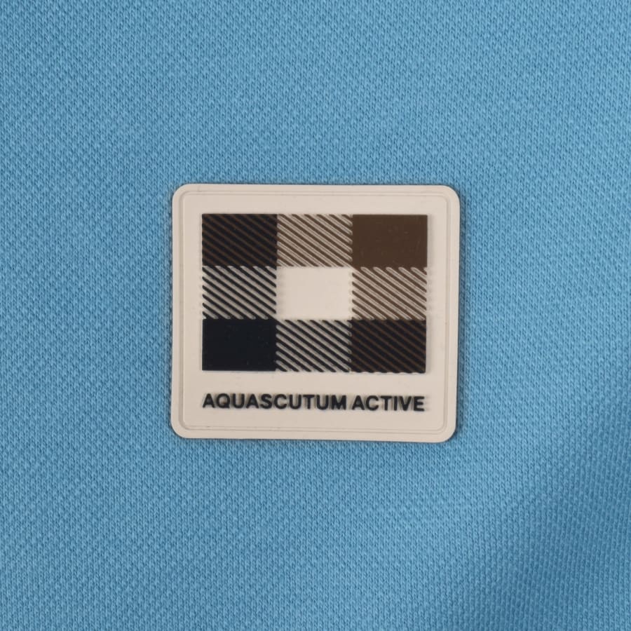 Image number 3 for Aquascutum Pique Badge Polo T Shirt Blue