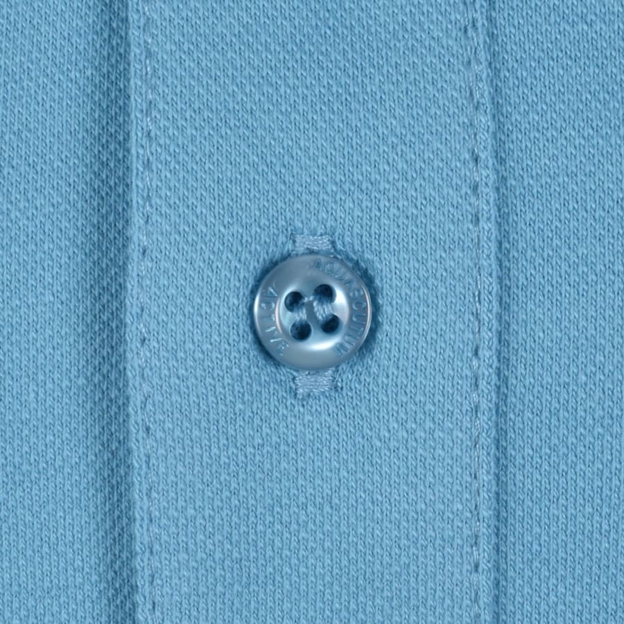 Image number 4 for Aquascutum Pique Badge Polo T Shirt Blue