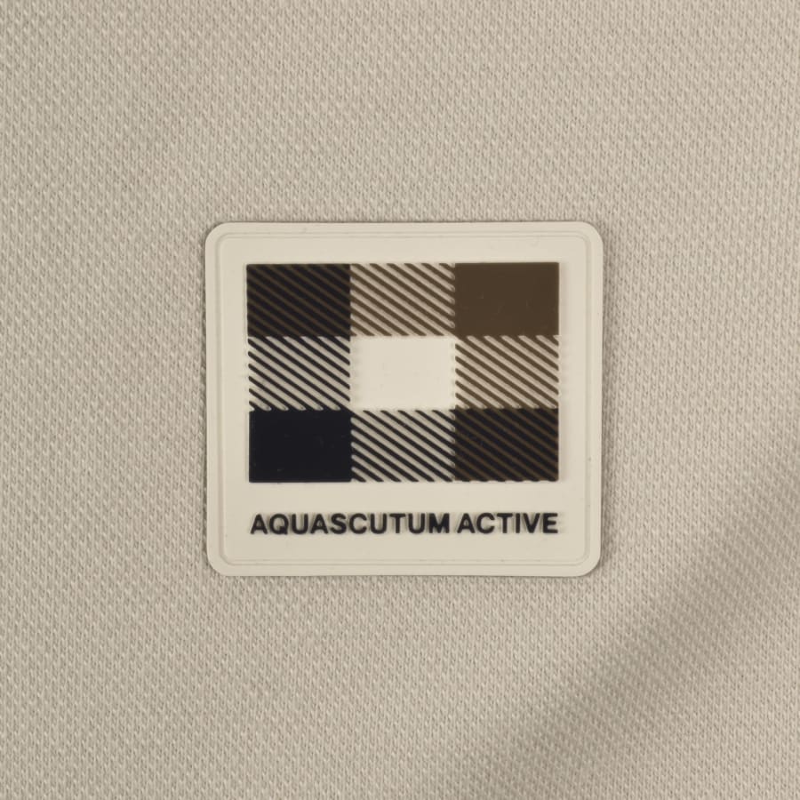 Image number 3 for Aquascutum Pique Badge Polo T Shirt Beige