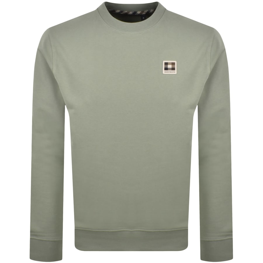 Image number 1 for Aquascutum Badge Sweatshirt Salvia Green