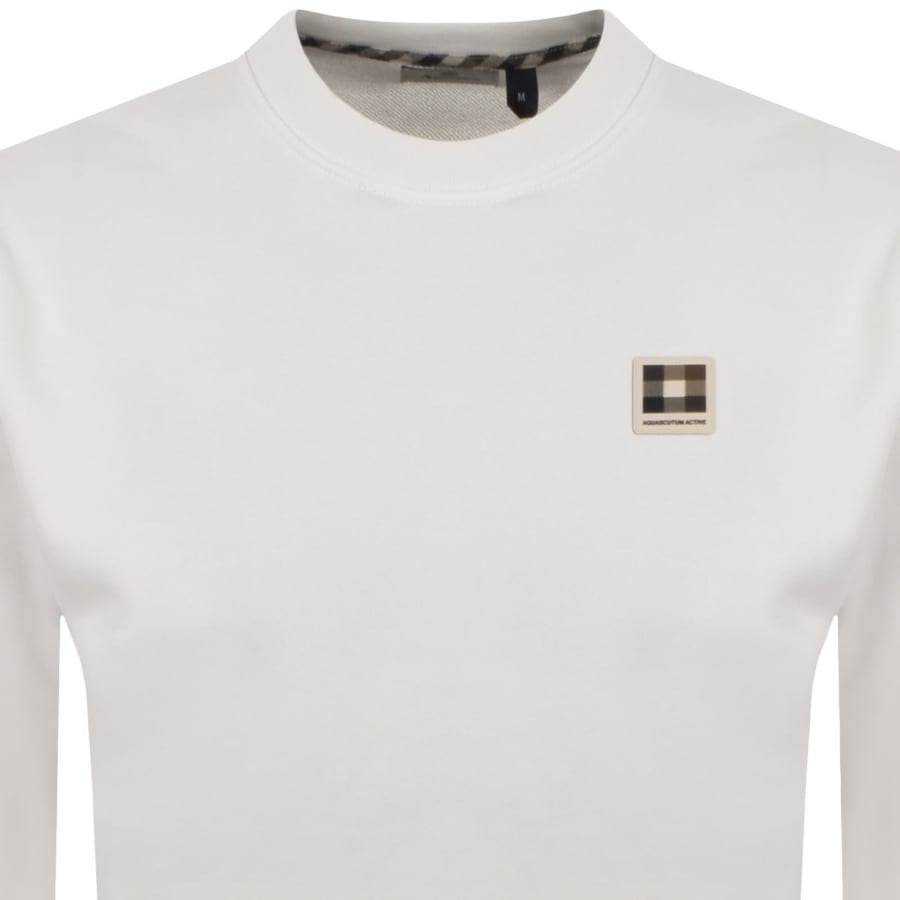 Image number 2 for Aquascutum Badge Sweatshirt Old White