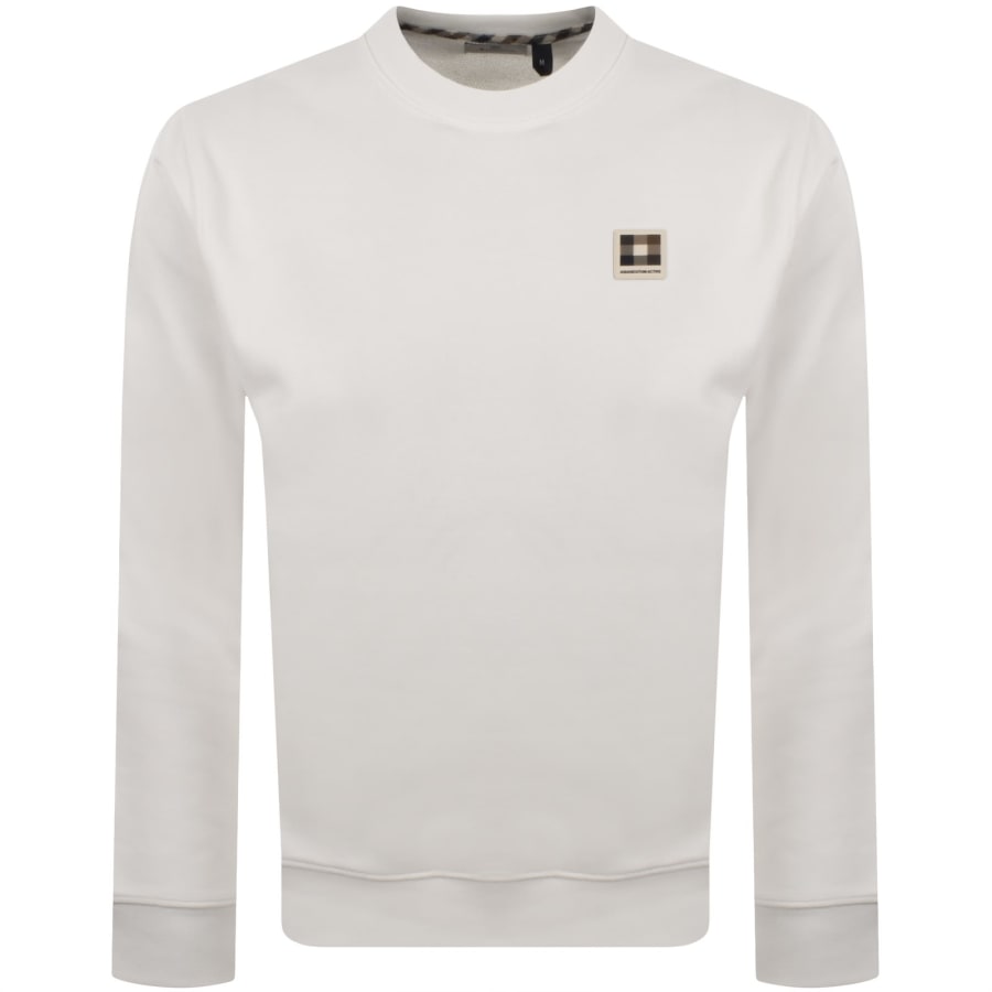 Image number 1 for Aquascutum Badge Sweatshirt Old White