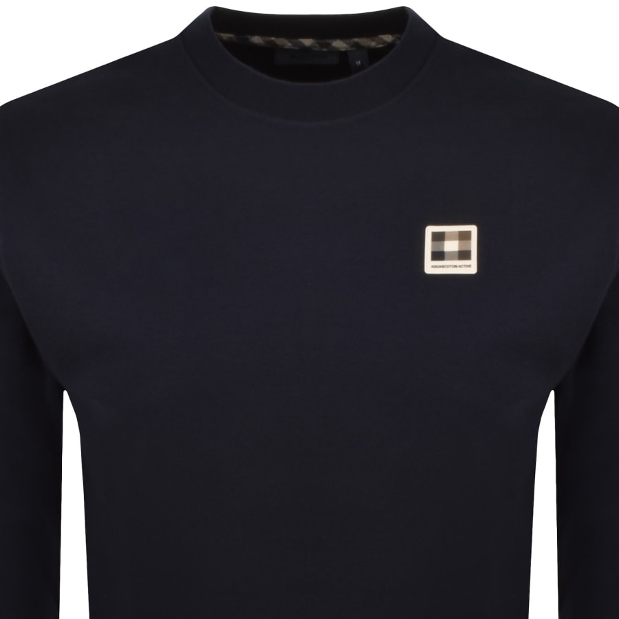 Image number 2 for Aquascutum Badge Sweatshirt Navy