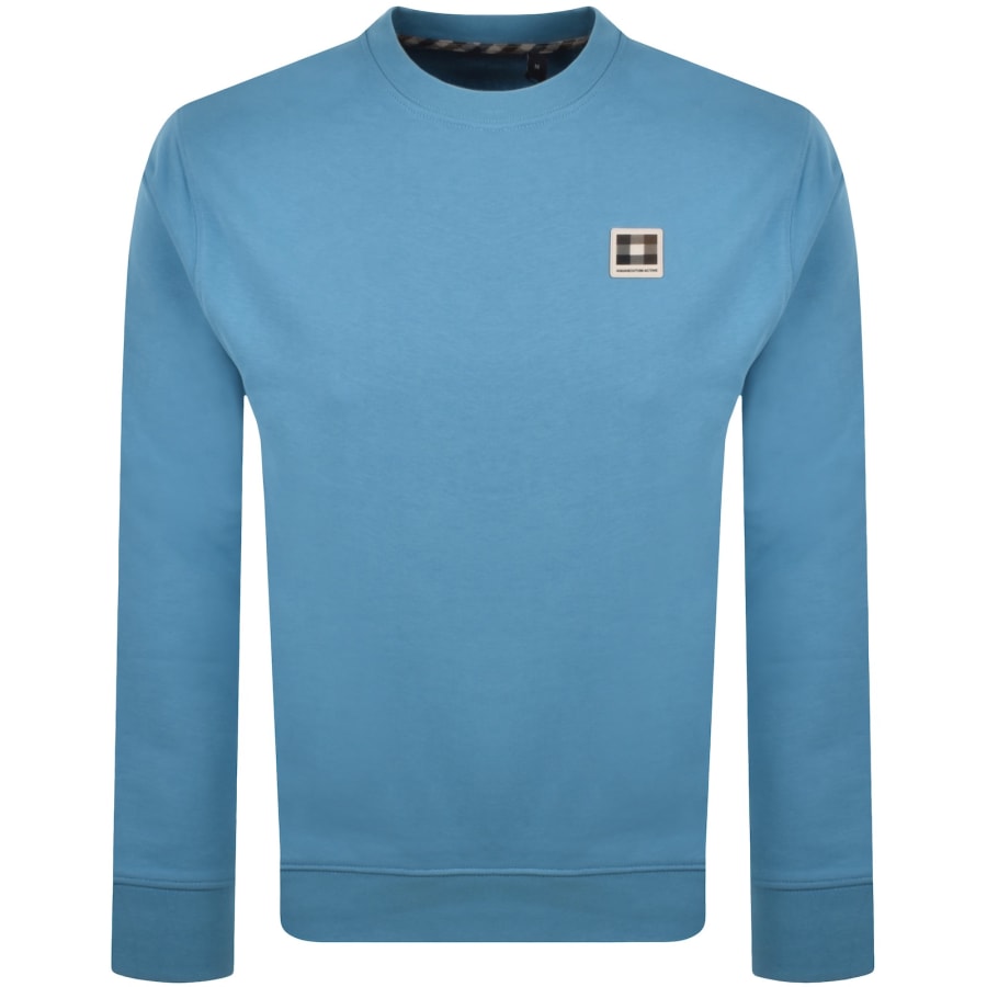 Image number 1 for Aquascutum Badge Sweatshirt Avio Blue