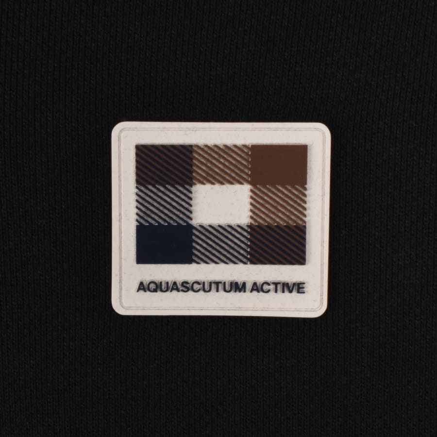 Image number 3 for Aquascutum Badge Full Zip Hoodie Black