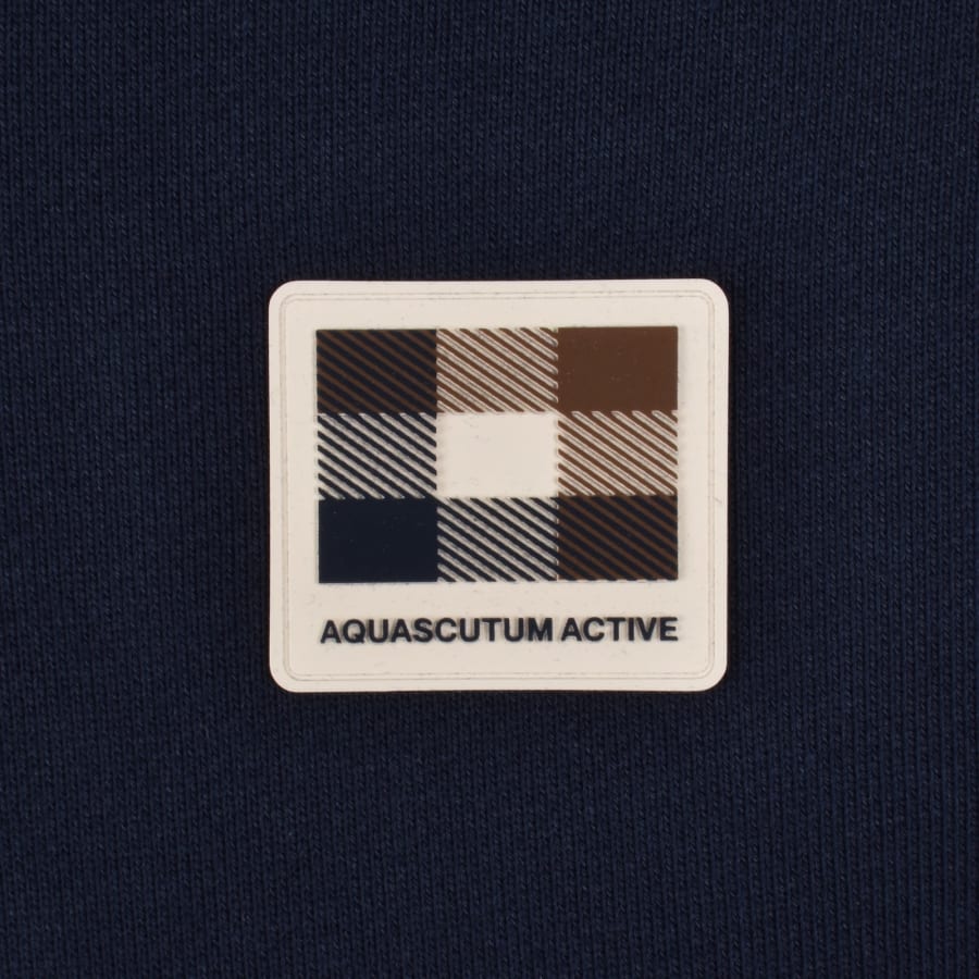 Image number 3 for Aquascutum Badge Full Zip Hoodie Navy