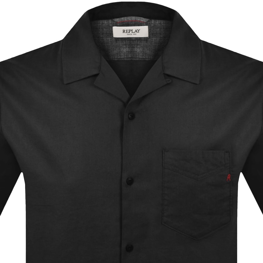 Image number 2 for Replay Plain Shirt Black