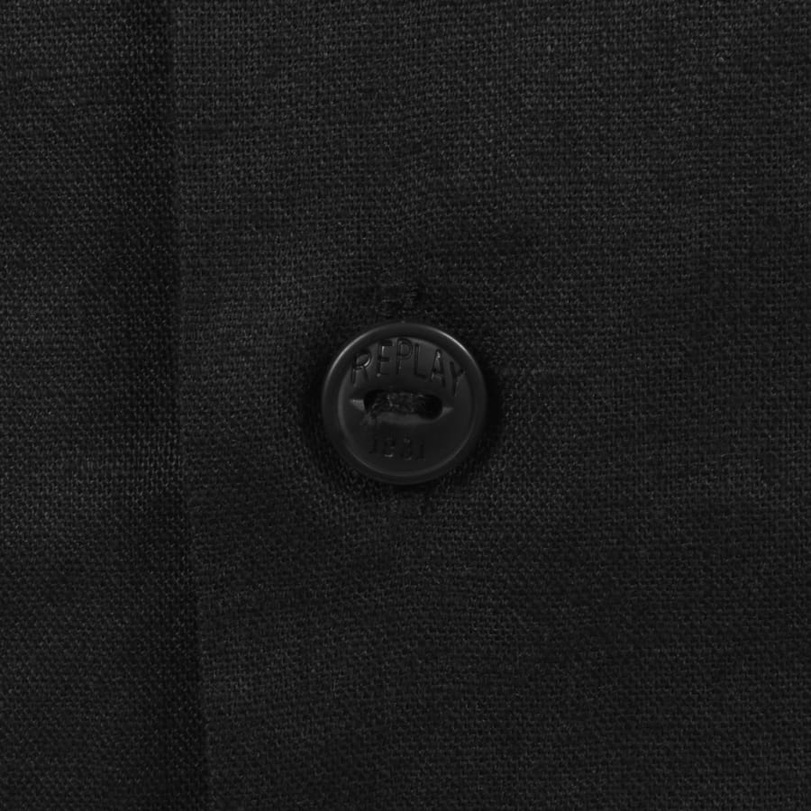 Image number 4 for Replay Plain Shirt Black