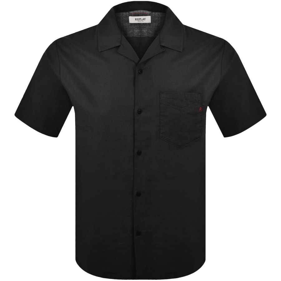 Image number 1 for Replay Plain Shirt Black