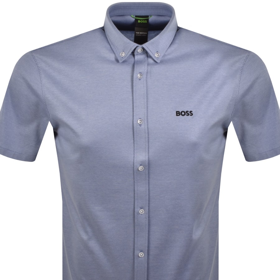 Image number 2 for BOSS ST Motion Short Sleeve Shirt Blue