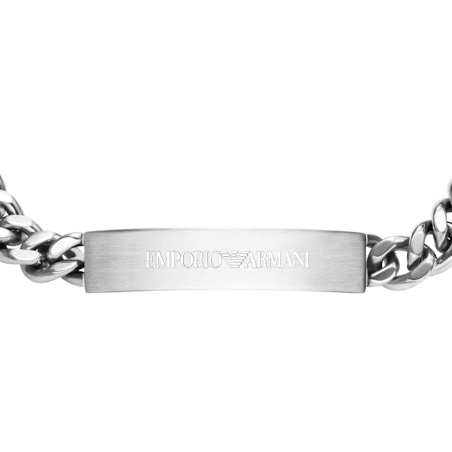 Image number 2 for Emporio Armani Steel ID Bracelet Silver