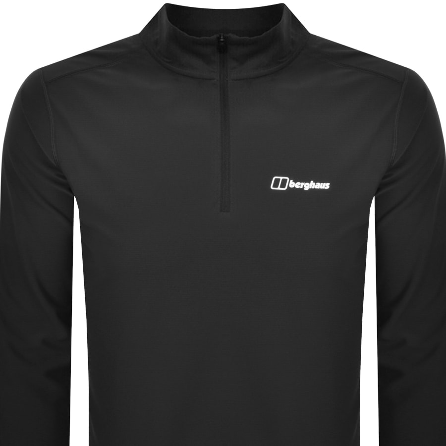 Image number 2 for Berghaus 24/7 Tech Half Zip T Shirt Black