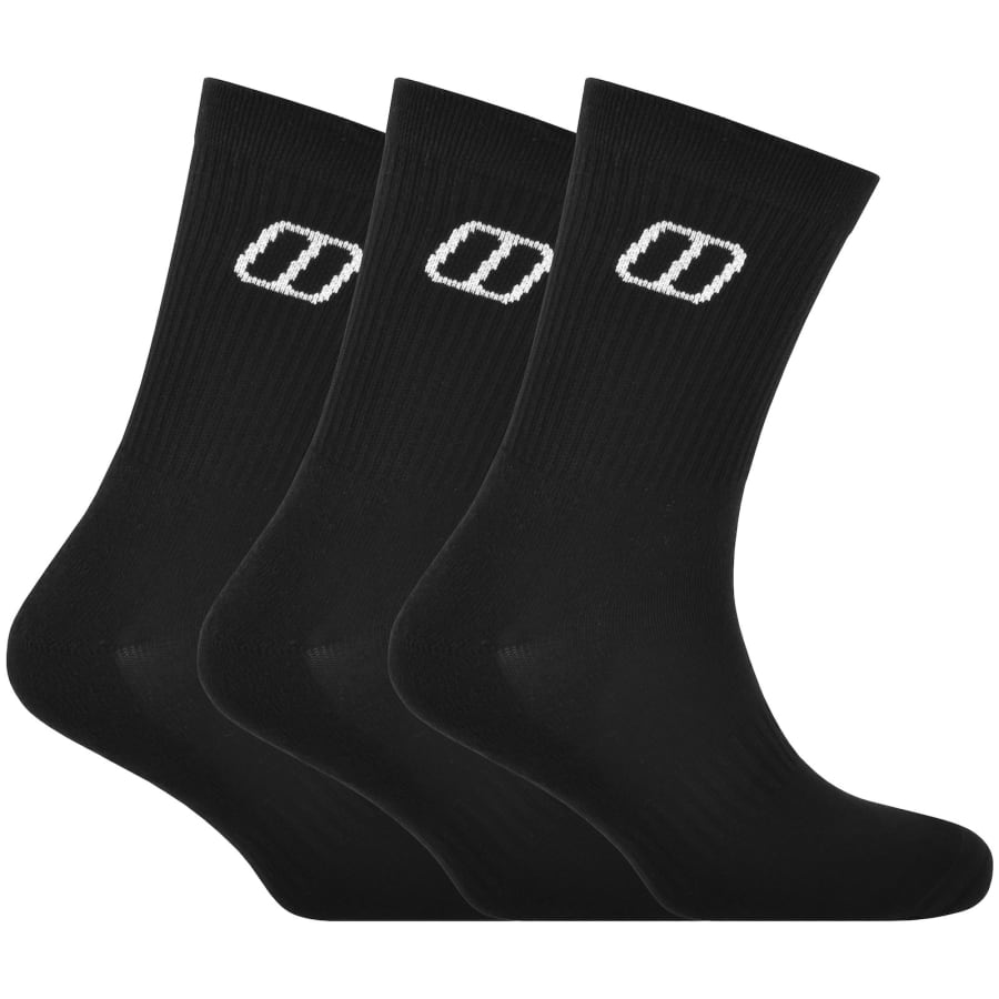 Image number 1 for Berghaus 3 Pack Socks Black