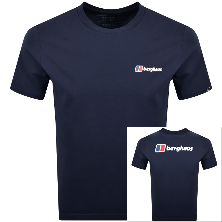 Image number 1 for Berghaus Front And Back Logo T Shirt Blue