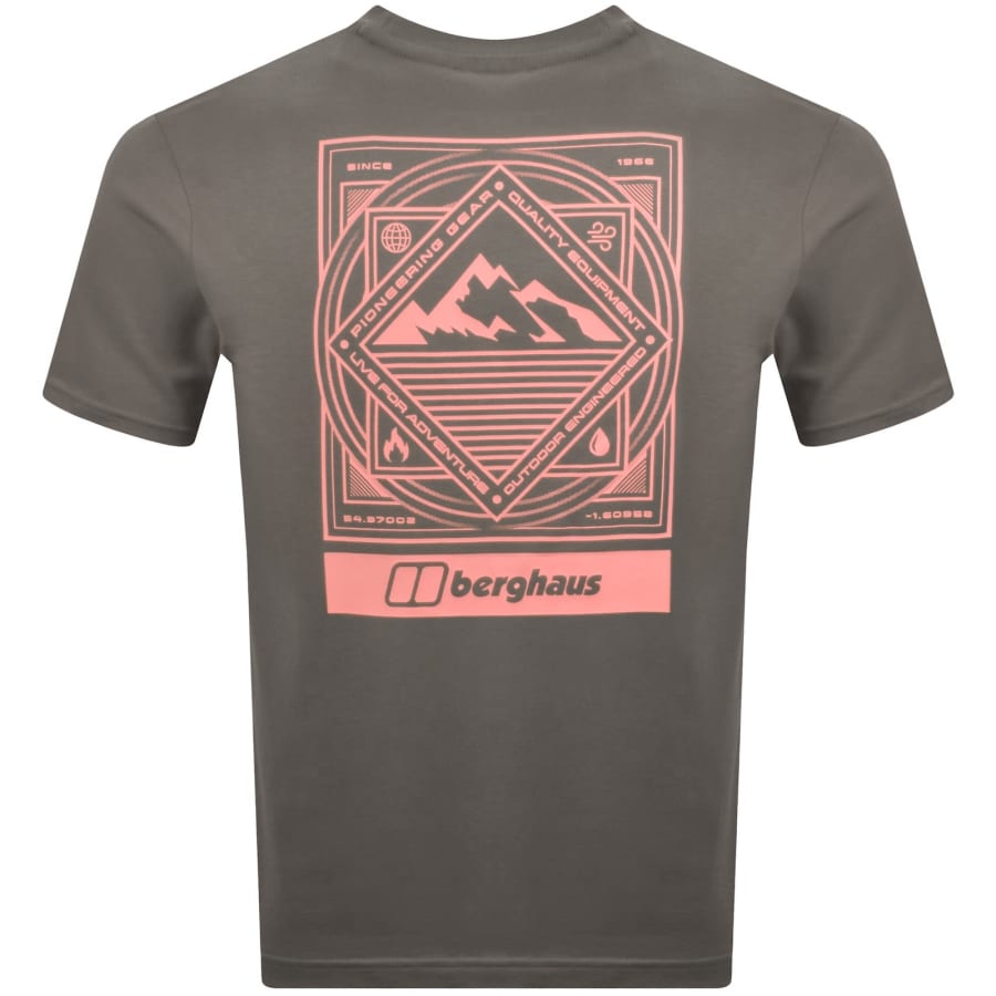 Image number 5 for Berghaus Matrix Logo T Shirt Dark Grey
