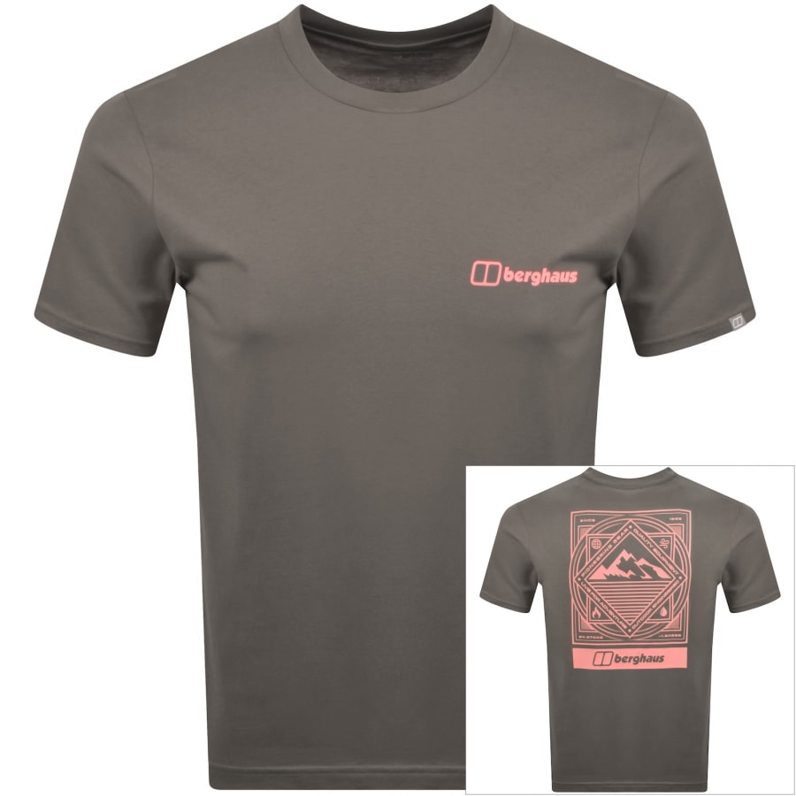 Image number 1 for Berghaus Matrix Logo T Shirt Dark Grey