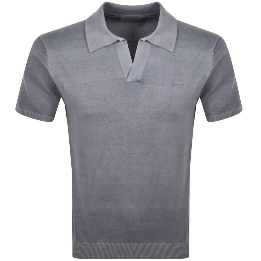 Image number 1 for Gant Sunfaded Knit Polo T Shirt Blue
