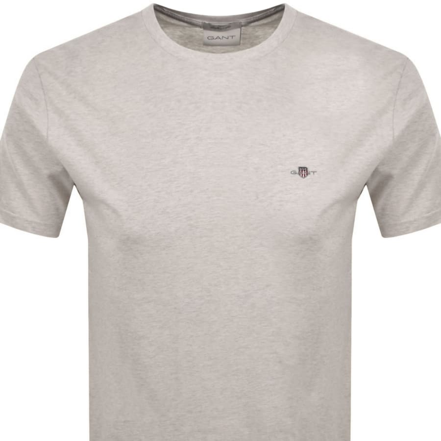Image number 2 for Gant Regular Fit Shield T Shirt Beige