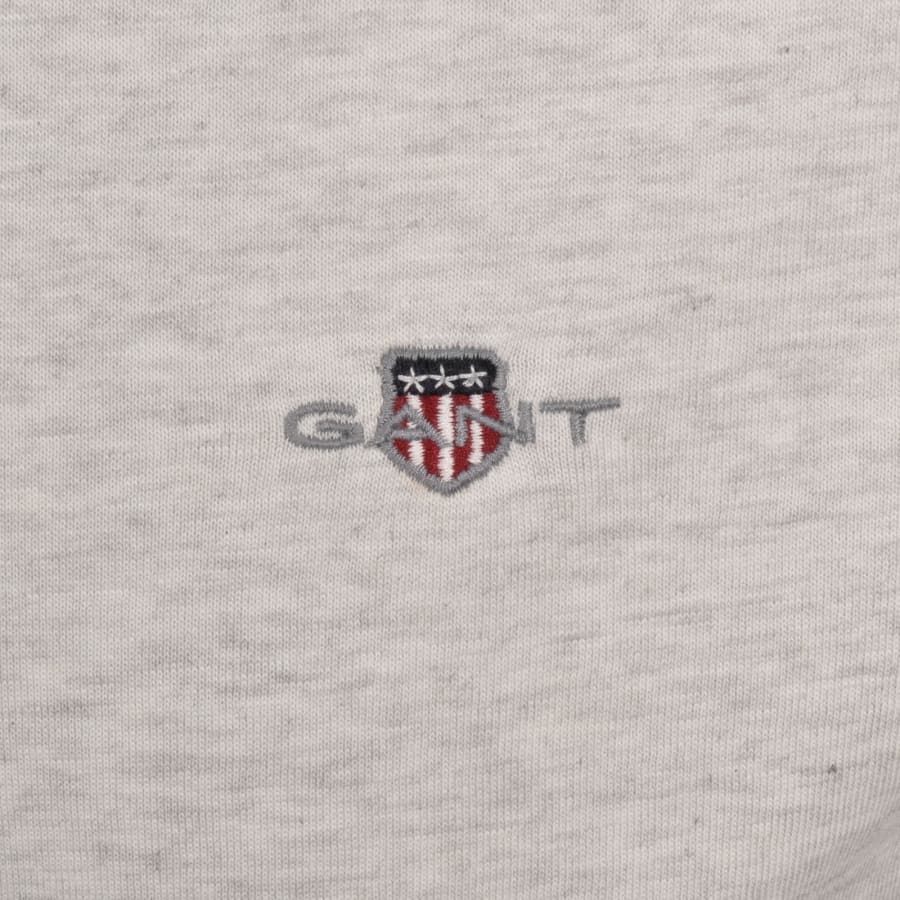 Image number 3 for Gant Regular Fit Shield T Shirt Beige