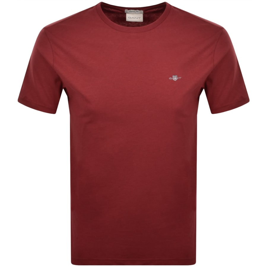 Image number 1 for Gant Regular Fit Shield T Shirt Red