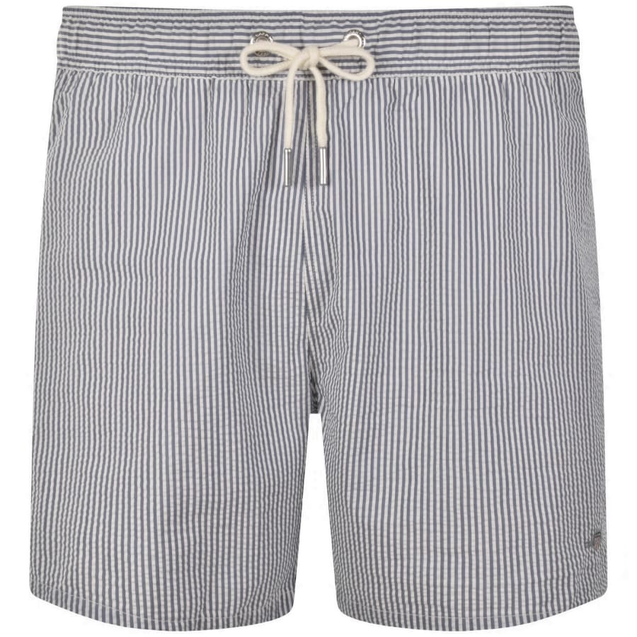 Image number 1 for Gant Seersucker Swim Shorts Blue