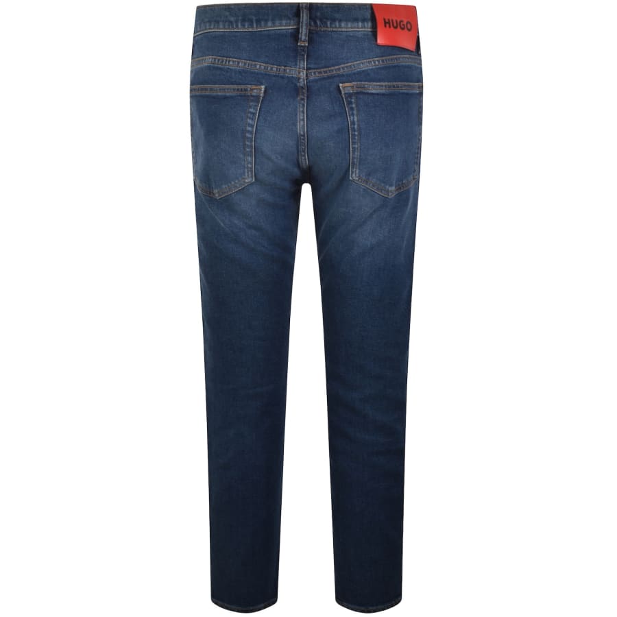Image number 3 for HUGO 708 Slim Jeans Mid Wash Blue