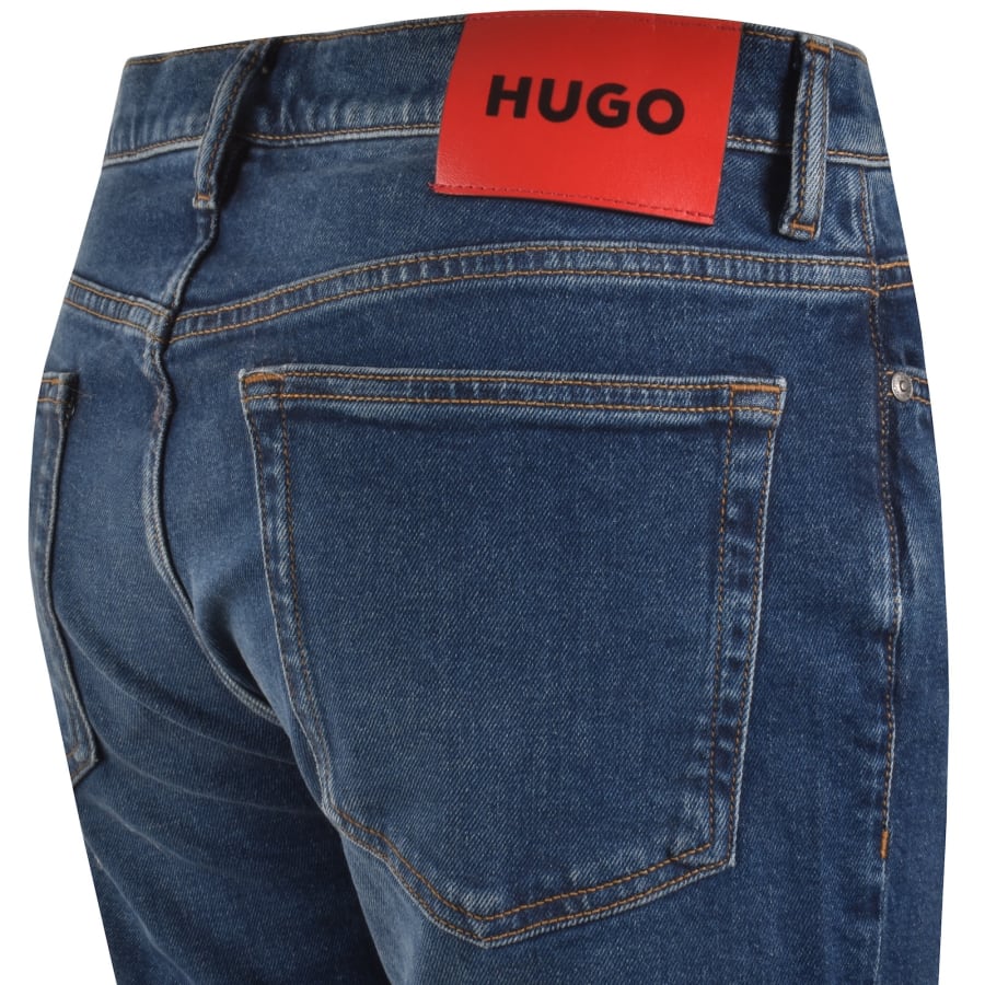 Image number 4 for HUGO 708 Slim Jeans Mid Wash Blue
