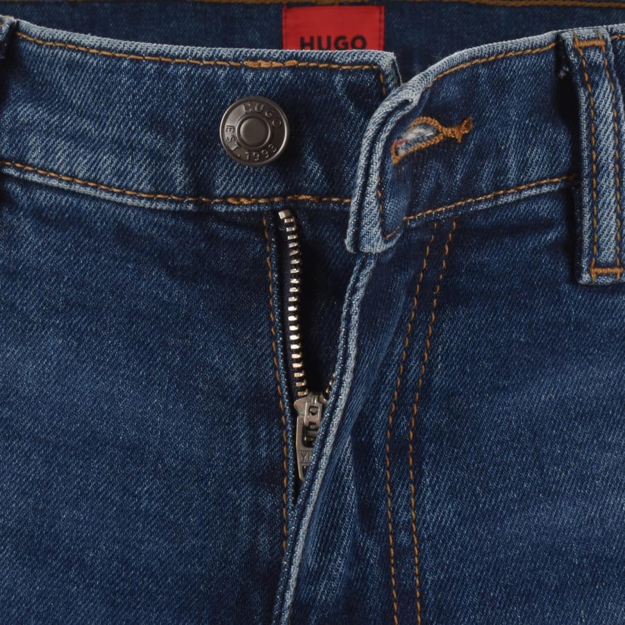 Image number 5 for HUGO 708 Slim Jeans Mid Wash Blue