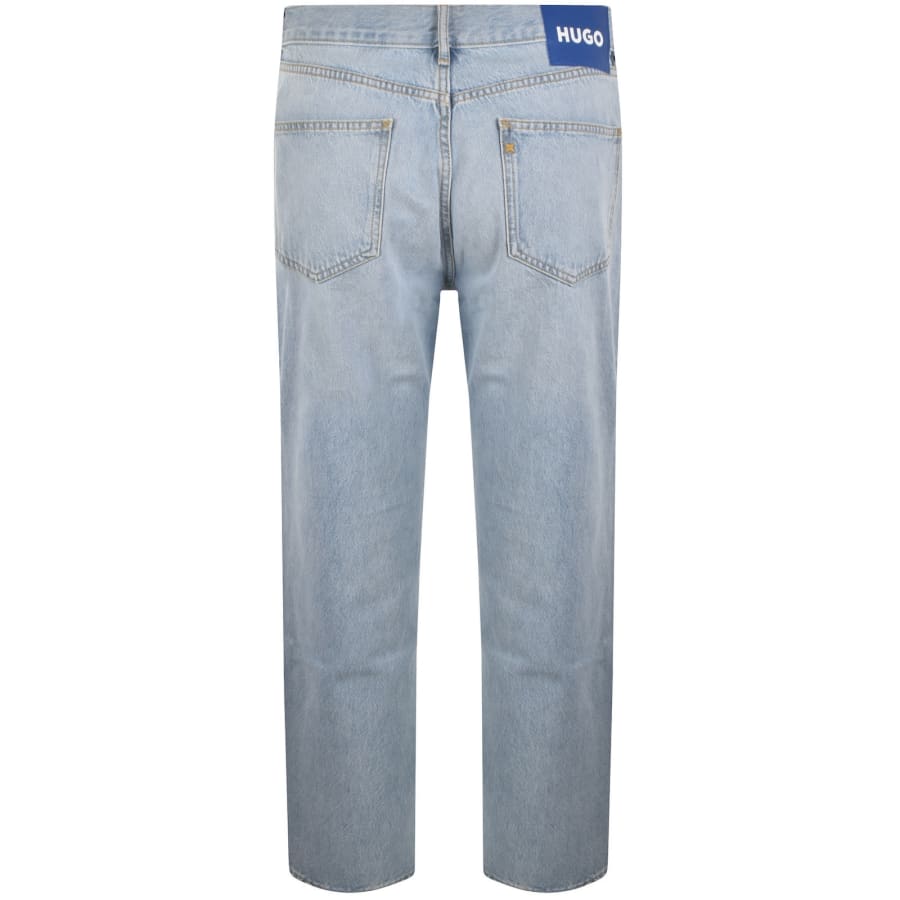 Image number 3 for HUGO Blue Straight Fit Jonah Light Wash Jeans