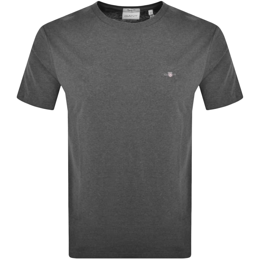 Image number 1 for Gant Regular Fit Shield T Shirt Grey