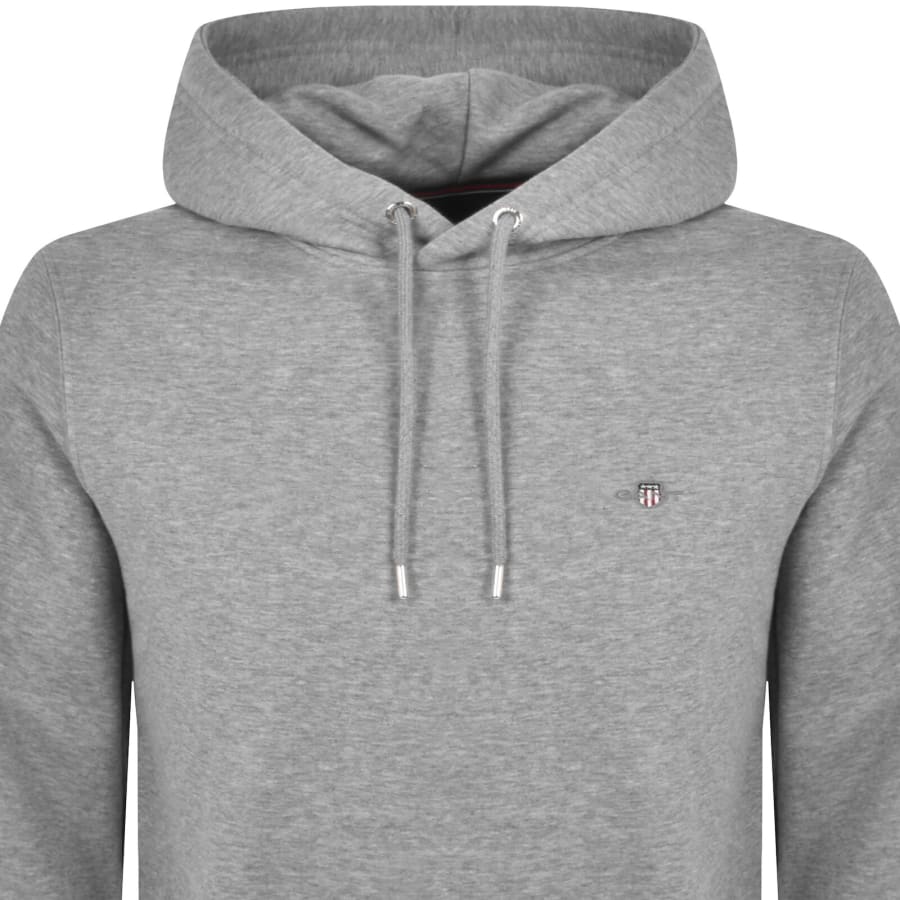Image number 2 for Gant Regular Shield Hoodie Grey