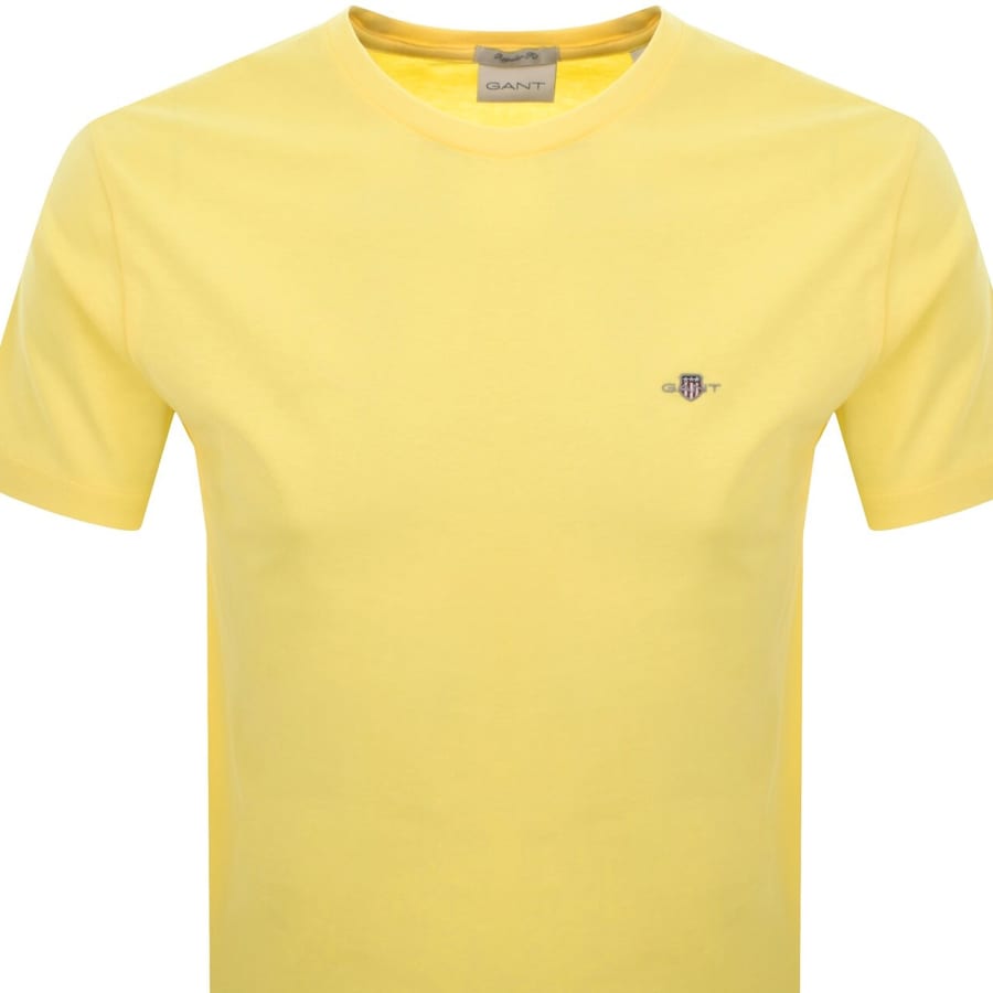 Image number 2 for Gant Regular Fit Shield T Shirt Banana Yellow