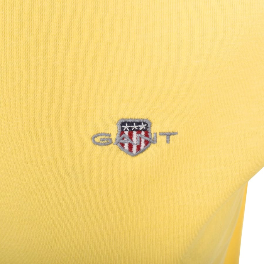 Image number 3 for Gant Regular Fit Shield T Shirt Banana Yellow