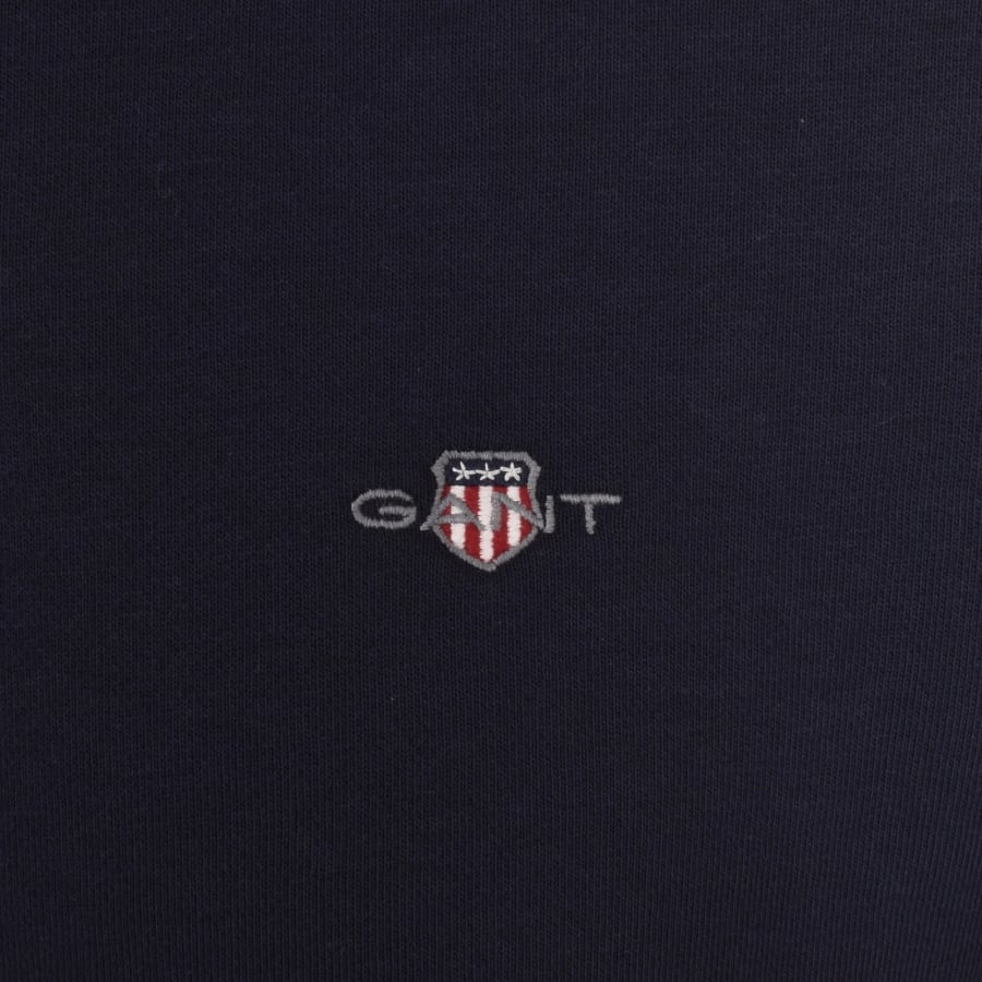 Image number 3 for Gant Shield Reg Shield Half Zip Sweatshirt Navy