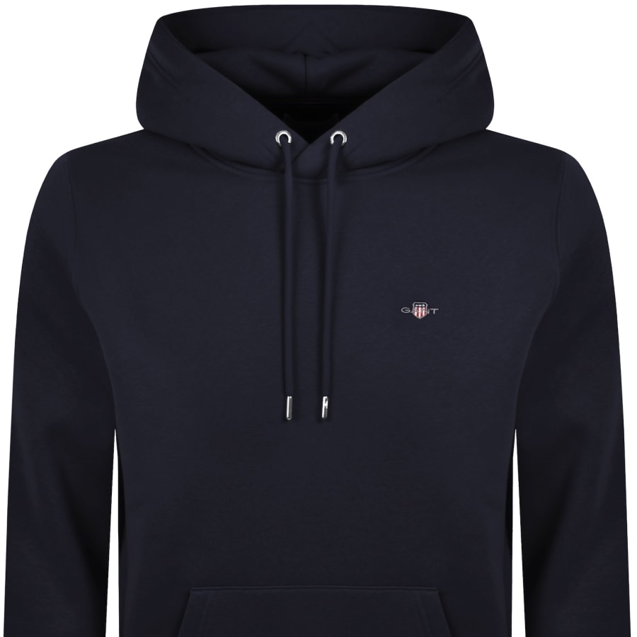 Image number 2 for Gant Regular Shield Hoodie Navy
