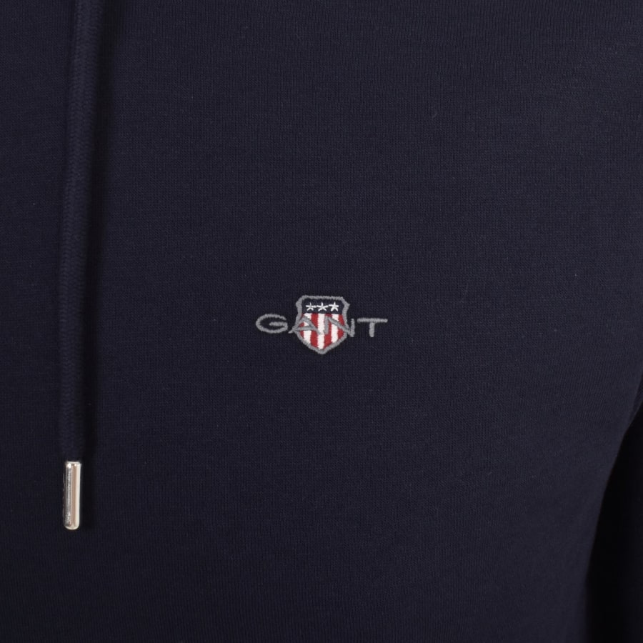 Image number 3 for Gant Regular Shield Hoodie Navy