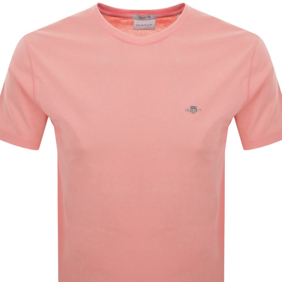Image number 2 for Gant Original Short Sleeve T Shirt Pink