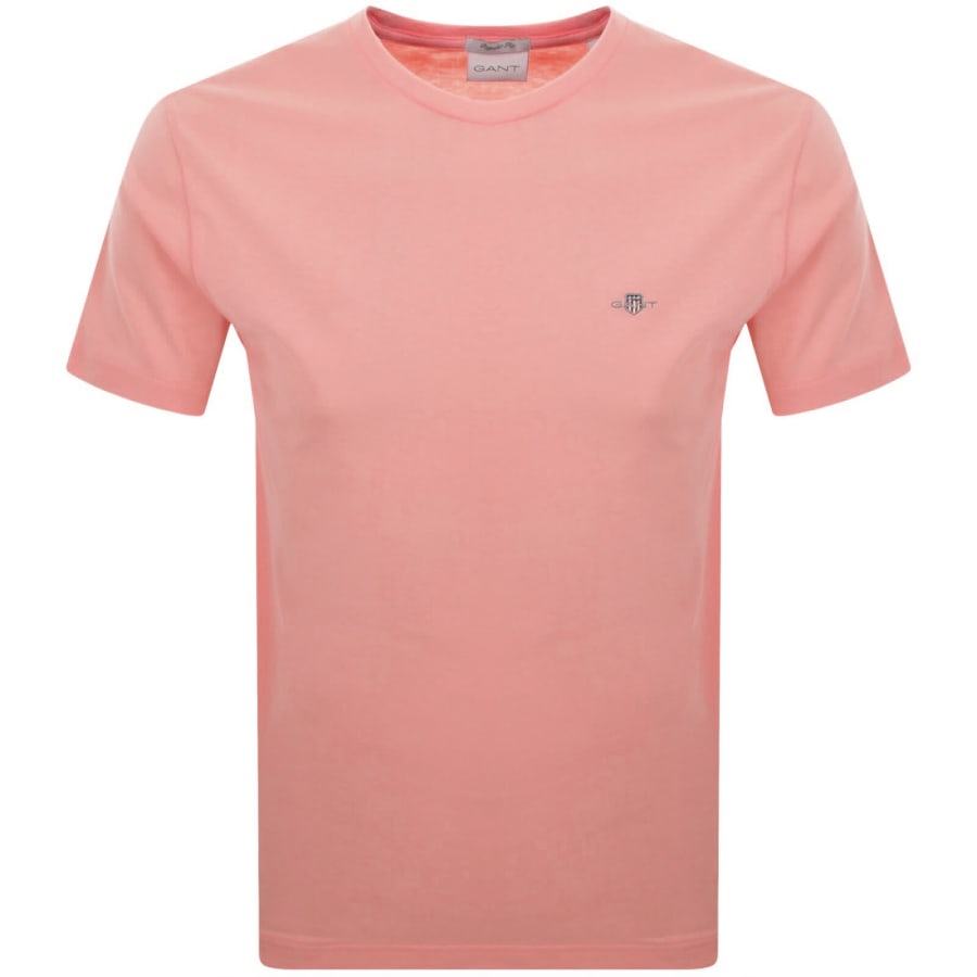 Image number 1 for Gant Original Short Sleeve T Shirt Pink