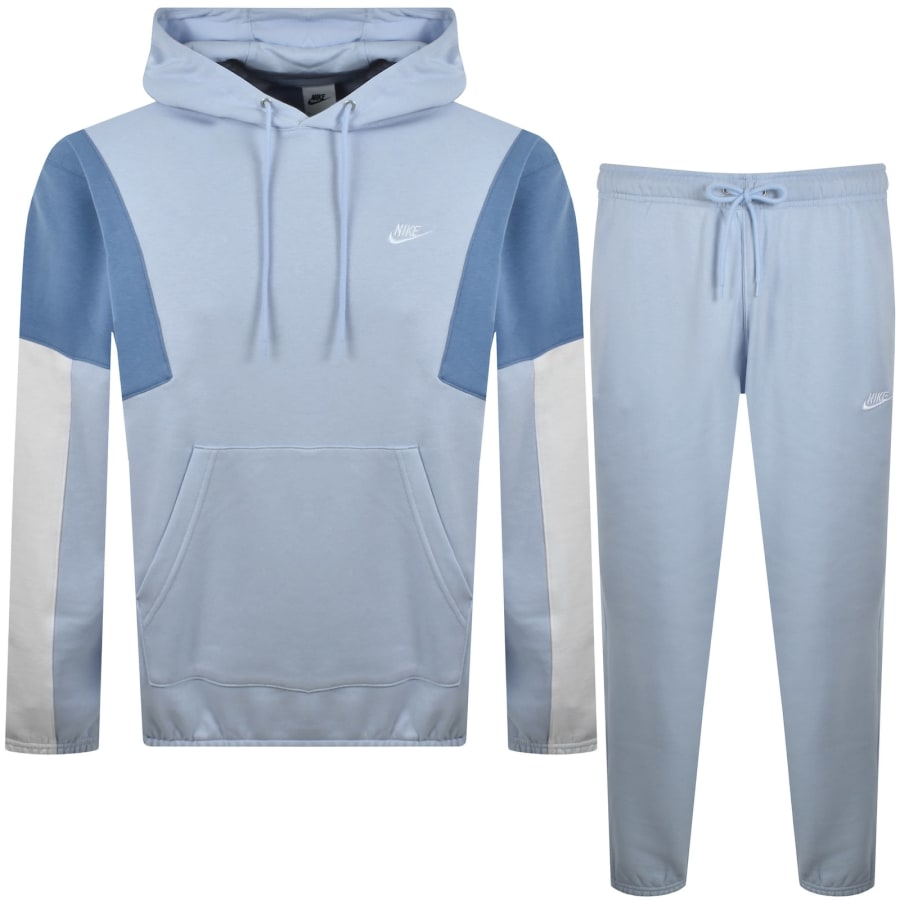 Image number 1 for Nike Club GX Hooded Tracksuit Blue